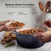 image:imageZulay Kitchen 64QT Enameled Cast Iron Dutch Oven Pot with Lid Heat Pad amp Trivet HeavyDuty Soup Pot for Stews Braising Roasting amp Sourdough Bread Baking Oven Safe up to 500F  Ablaze RedGray
