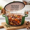 image:imageZulay Kitchen 64QT Enameled Cast Iron Dutch Oven Pot with Lid Heat Pad amp Trivet HeavyDuty Soup Pot for Stews Braising Roasting amp Sourdough Bread Baking Oven Safe up to 500F  Ablaze RedGreen