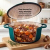 image:imageZulay Kitchen 64QT Enameled Cast Iron Dutch Oven Pot with Lid Heat Pad amp Trivet HeavyDuty Soup Pot for Stews Braising Roasting amp Sourdough Bread Baking Oven Safe up to 500F  Ablaze RedEmerald