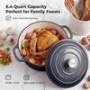 image:imageZulay Kitchen 64QT Enameled Cast Iron Dutch Oven Pot with Lid Heat Pad amp Trivet HeavyDuty Soup Pot for Stews Braising Roasting amp Sourdough Bread Baking Oven Safe up to 500F  Ablaze RedGray