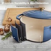 image:imageZulay Kitchen 64QT Enameled Cast Iron Dutch Oven Pot with Lid Heat Pad amp Trivet HeavyDuty Soup Pot for Stews Braising Roasting amp Sourdough Bread Baking Oven Safe up to 500F  Ablaze RedAquamarine