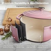 image:imageZulay Kitchen 64QT Enameled Cast Iron Dutch Oven Pot with Lid Heat Pad amp Trivet HeavyDuty Soup Pot for Stews Braising Roasting amp Sourdough Bread Baking Oven Safe up to 500F  Ablaze RedPink