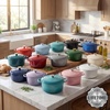 image:imageZulay Kitchen 64QT Enameled Cast Iron Dutch Oven Pot with Lid Heat Pad amp Trivet HeavyDuty Soup Pot for Stews Braising Roasting amp Sourdough Bread Baking Oven Safe up to 500F  Ablaze RedGreen