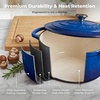 image:imageZulay Kitchen 64QT Enameled Cast Iron Dutch Oven Pot with Lid Heat Pad amp Trivet HeavyDuty Soup Pot for Stews Braising Roasting amp Sourdough Bread Baking Oven Safe up to 500F  Ablaze RedBlue