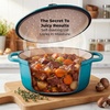 image:imageZulay Kitchen 64QT Enameled Cast Iron Dutch Oven Pot with Lid Heat Pad amp Trivet HeavyDuty Soup Pot for Stews Braising Roasting amp Sourdough Bread Baking Oven Safe up to 500F  Ablaze RedLight Blue