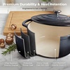 image:imageZulay Kitchen 64QT Enameled Cast Iron Dutch Oven Pot with Lid Heat Pad amp Trivet HeavyDuty Soup Pot for Stews Braising Roasting amp Sourdough Bread Baking Oven Safe up to 500F  Ablaze RedGray