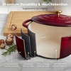 image:imageZulay Kitchen 64QT Enameled Cast Iron Dutch Oven Pot with Lid Heat Pad amp Trivet HeavyDuty Soup Pot for Stews Braising Roasting amp Sourdough Bread Baking Oven Safe up to 500F  Ablaze RedGarnet