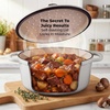 image:imageZulay Kitchen 64QT Enameled Cast Iron Dutch Oven Pot with Lid Heat Pad amp Trivet HeavyDuty Soup Pot for Stews Braising Roasting amp Sourdough Bread Baking Oven Safe up to 500F  Ablaze RedWhite