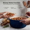 image:imageZulay Kitchen 64QT Enameled Cast Iron Dutch Oven Pot with Lid Heat Pad amp Trivet HeavyDuty Soup Pot for Stews Braising Roasting amp Sourdough Bread Baking Oven Safe up to 500F  Ablaze RedLapis Lazuli