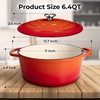 image:imageZulay Kitchen 64QT Enameled Cast Iron Dutch Oven Pot with Lid Heat Pad amp Trivet HeavyDuty Soup Pot for Stews Braising Roasting amp Sourdough Bread Baking Oven Safe up to 500F  Ablaze RedOrange