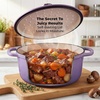 image:imageZulay Kitchen 64QT Enameled Cast Iron Dutch Oven Pot with Lid Heat Pad amp Trivet HeavyDuty Soup Pot for Stews Braising Roasting amp Sourdough Bread Baking Oven Safe up to 500F  Ablaze RedLavender Jade