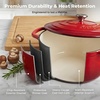image:imageZulay Kitchen 64QT Enameled Cast Iron Dutch Oven Pot with Lid Heat Pad amp Trivet HeavyDuty Soup Pot for Stews Braising Roasting amp Sourdough Bread Baking Oven Safe up to 500F  Ablaze RedAblaze Red
