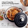 image:imageZulay Kitchen 64QT Enameled Cast Iron Dutch Oven Pot with Lid Heat Pad amp Trivet HeavyDuty Soup Pot for Stews Braising Roasting amp Sourdough Bread Baking Oven Safe up to 500F  Ablaze RedBlack