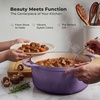 image:imageZulay Kitchen 64QT Enameled Cast Iron Dutch Oven Pot with Lid Heat Pad amp Trivet HeavyDuty Soup Pot for Stews Braising Roasting amp Sourdough Bread Baking Oven Safe up to 500F  Ablaze RedLavender Jade