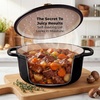 image:imageZulay Kitchen 64QT Enameled Cast Iron Dutch Oven Pot with Lid Heat Pad amp Trivet HeavyDuty Soup Pot for Stews Braising Roasting amp Sourdough Bread Baking Oven Safe up to 500F  Ablaze RedBlack