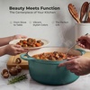 image:imageZulay Kitchen 64QT Enameled Cast Iron Dutch Oven Pot with Lid Heat Pad amp Trivet HeavyDuty Soup Pot for Stews Braising Roasting amp Sourdough Bread Baking Oven Safe up to 500F  Ablaze RedAventurine