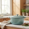 image:imageZulay Kitchen 64QT Enameled Cast Iron Dutch Oven Pot with Lid Heat Pad amp Trivet HeavyDuty Soup Pot for Stews Braising Roasting amp Sourdough Bread Baking Oven Safe up to 500F  Ablaze RedAventurine