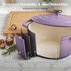image:imageZulay Kitchen 64QT Enameled Cast Iron Dutch Oven Pot with Lid Heat Pad amp Trivet HeavyDuty Soup Pot for Stews Braising Roasting amp Sourdough Bread Baking Oven Safe up to 500F  Ablaze RedLavender Jade