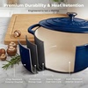 image:imageZulay Kitchen 64QT Enameled Cast Iron Dutch Oven Pot with Lid Heat Pad amp Trivet HeavyDuty Soup Pot for Stews Braising Roasting amp Sourdough Bread Baking Oven Safe up to 500F  Ablaze RedLapis Lazuli