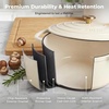 image:imageZulay Kitchen 64QT Enameled Cast Iron Dutch Oven Pot with Lid Heat Pad amp Trivet HeavyDuty Soup Pot for Stews Braising Roasting amp Sourdough Bread Baking Oven Safe up to 500F  Ablaze RedIvory