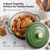 image:imageZulay Kitchen 64QT Enameled Cast Iron Dutch Oven Pot with Lid Heat Pad amp Trivet HeavyDuty Soup Pot for Stews Braising Roasting amp Sourdough Bread Baking Oven Safe up to 500F  Ablaze RedGreen