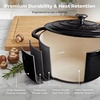 image:imageZulay Kitchen 64QT Enameled Cast Iron Dutch Oven Pot with Lid Heat Pad amp Trivet HeavyDuty Soup Pot for Stews Braising Roasting amp Sourdough Bread Baking Oven Safe up to 500F  Ablaze RedBlack