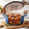 image:imageZulay Kitchen 64QT Enameled Cast Iron Dutch Oven Pot with Lid Heat Pad amp Trivet HeavyDuty Soup Pot for Stews Braising Roasting amp Sourdough Bread Baking Oven Safe up to 500F  Ablaze RedAquamarine