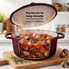 image:imageZulay Kitchen 64QT Enameled Cast Iron Dutch Oven Pot with Lid Heat Pad amp Trivet HeavyDuty Soup Pot for Stews Braising Roasting amp Sourdough Bread Baking Oven Safe up to 500F  Ablaze RedGarnet