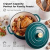 image:imageZulay Kitchen 64QT Enameled Cast Iron Dutch Oven Pot with Lid Heat Pad amp Trivet HeavyDuty Soup Pot for Stews Braising Roasting amp Sourdough Bread Baking Oven Safe up to 500F  Ablaze RedEmerald