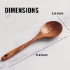 image:imageZulay Kitchen 94 Teak Wooden Cooking Spoon  Durable NonStick Wooden Utensil for Cooking Stirring Mixing amp Serving  HeatResistant Smooth Finish Kitchen Spoon for Nonstick Cookware1Piece Small Spoon