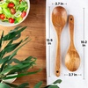 image:imageZulay Kitchen 94 Teak Wooden Cooking Spoon  Durable NonStick Wooden Utensil for Cooking Stirring Mixing amp Serving  HeatResistant Smooth Finish Kitchen Spoon for Nonstick Cookware2Piece Large  Small Cooking Spoons