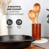 image:imageZulay Kitchen 94 Teak Wooden Cooking Spoon  Durable NonStick Wooden Utensil for Cooking Stirring Mixing amp Serving  HeatResistant Smooth Finish Kitchen Spoon for Nonstick Cookware2Piece Large  Small Cooking Spoons