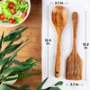 image:imageZulay Kitchen 94 Teak Wooden Cooking Spoon  Durable NonStick Wooden Utensil for Cooking Stirring Mixing amp Serving  HeatResistant Smooth Finish Kitchen Spoon for Nonstick Cookware2Piece Spoon  Slotted Turner