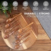 image:imageZulay Kitchen 94 Teak Wooden Cooking Spoon  Durable NonStick Wooden Utensil for Cooking Stirring Mixing amp Serving  HeatResistant Smooth Finish Kitchen Spoon for Nonstick Cookware8Piece Honey Dipper Set