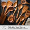image:imageZulay Kitchen 9Piece Teak Wood Cooking Utensil Set  NonToxic amp NonStick Safe Wooden Spoons amp Kitchen Tools with Comfortable Grip Smooth Finish Natural Teak  Perfect Kitchen Gift Set12