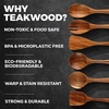 image:imageZulay Kitchen 9Piece Teak Wood Cooking Utensil Set  NonToxic amp NonStick Safe Wooden Spoons amp Kitchen Tools with Comfortable Grip Smooth Finish Natural Teak  Perfect Kitchen Gift Set6