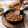 image:imageZulay Kitchen 9Piece Teak Wood Cooking Utensil Set  NonToxic amp NonStick Safe Wooden Spoons amp Kitchen Tools with Comfortable Grip Smooth Finish Natural Teak  Perfect Kitchen Gift Set9