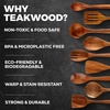 image:imageZulay Kitchen 9Piece Teak Wood Cooking Utensil Set  NonToxic amp NonStick Safe Wooden Spoons amp Kitchen Tools with Comfortable Grip Smooth Finish Natural Teak  Perfect Kitchen Gift Set15