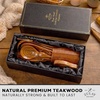 image:imageZulay Kitchen 9Piece Teak Wood Cooking Utensil Set  NonToxic amp NonStick Safe Wooden Spoons amp Kitchen Tools with Comfortable Grip Smooth Finish Natural Teak  Perfect Kitchen Gift Set15