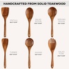 image:imageZulay Kitchen 9Piece Teak Wood Cooking Utensil Set  NonToxic amp NonStick Safe Wooden Spoons amp Kitchen Tools with Comfortable Grip Smooth Finish Natural Teak  Perfect Kitchen Gift Set6