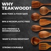 image:imageZulay Kitchen 9Piece Teak Wood Cooking Utensil Set  NonToxic amp NonStick Safe Wooden Spoons amp Kitchen Tools with Comfortable Grip Smooth Finish Natural Teak  Perfect Kitchen Gift Set10