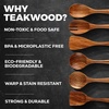 image:imageZulay Kitchen 9Piece Teak Wood Cooking Utensil Set  NonToxic amp NonStick Safe Wooden Spoons amp Kitchen Tools with Comfortable Grip Smooth Finish Natural Teak  Perfect Kitchen Gift Set7