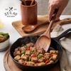 image:imageZulay Kitchen 9Piece Teak Wood Cooking Utensil Set  NonToxic amp NonStick Safe Wooden Spoons amp Kitchen Tools with Comfortable Grip Smooth Finish Natural Teak  Perfect Kitchen Gift Set7