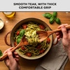 image:imageZulay Kitchen 9Piece Teak Wood Cooking Utensil Set  NonToxic amp NonStick Safe Wooden Spoons amp Kitchen Tools with Comfortable Grip Smooth Finish Natural Teak  Perfect Kitchen Gift Set30