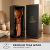 image:imageZulay Kitchen 9Piece Teak Wood Cooking Utensil Set  NonToxic amp NonStick Safe Wooden Spoons amp Kitchen Tools with Comfortable Grip Smooth Finish Natural Teak  Perfect Kitchen Gift Set15