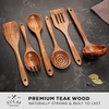 image:imageZulay Kitchen 9Piece Teak Wooden Utensils for Cooking  Natural Teak Utensil Set with Premium Gift Box  NonStick Wooden Spoons for Cooking  Kitchen Gift Set  Comfortable Grip Wooden Utensil Set6