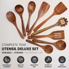 image:imageZulay Kitchen 9Piece Teak Wooden Utensils for Cooking  Natural Teak Utensil Set with Premium Gift Box  NonStick Wooden Spoons for Cooking  Kitchen Gift Set  Comfortable Grip Wooden Utensil Set9