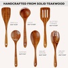 image:imageZulay Kitchen 9Piece Teak Wooden Utensils for Cooking  Natural Teak Utensil Set with Premium Gift Box  NonStick Wooden Spoons for Cooking  Kitchen Gift Set  Comfortable Grip Wooden Utensil Set6