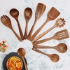 image:imageZulay Kitchen 9Piece Teak Wooden Utensils for Cooking  Natural Teak Utensil Set with Premium Gift Box  NonStick Wooden Spoons for Cooking  Kitchen Gift Set  Comfortable Grip Wooden Utensil Set9
