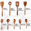 image:imageZulay Kitchen 9Piece Teak Wooden Utensils for Cooking  Natural Teak Utensil Set with Premium Gift Box  NonStick Wooden Spoons for Cooking  Kitchen Gift Set  Comfortable Grip Wooden Utensil Set9